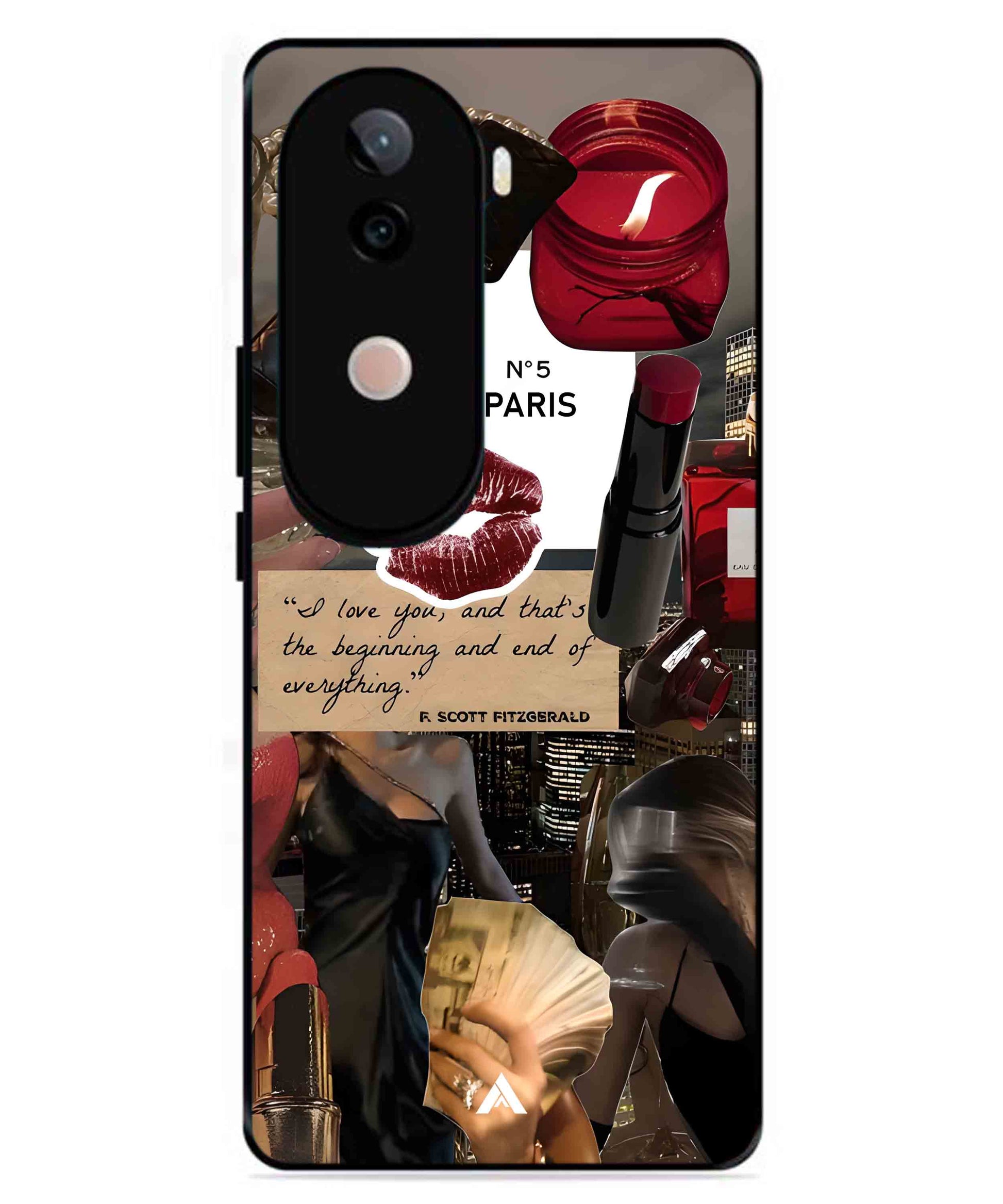 Paris Metal Back Cover Phone Case for Vivo v40e