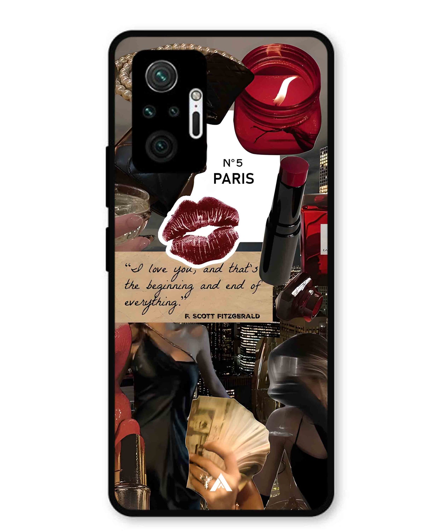 Paris Metal Back Cover Phone Case for Xiaomi Redmi Note 10 Pro Plus