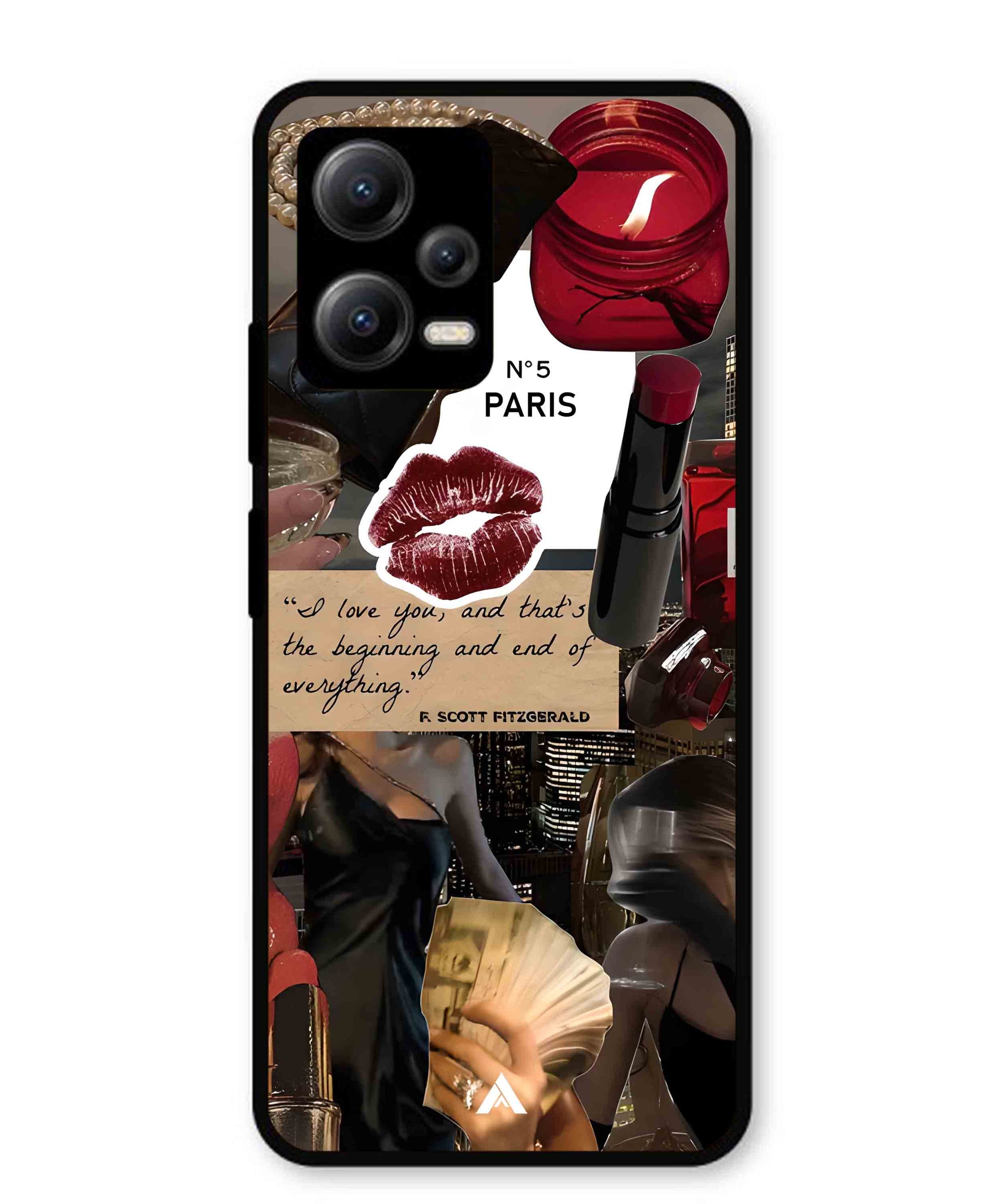 Paris Metal Back Cover Phone Case for Xiaomi Redmi Note 12 5G