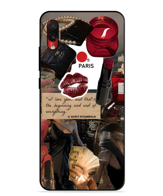 Paris Metal Back Cover Phone Case for Xiaomi Redmi Note 7 Pro
