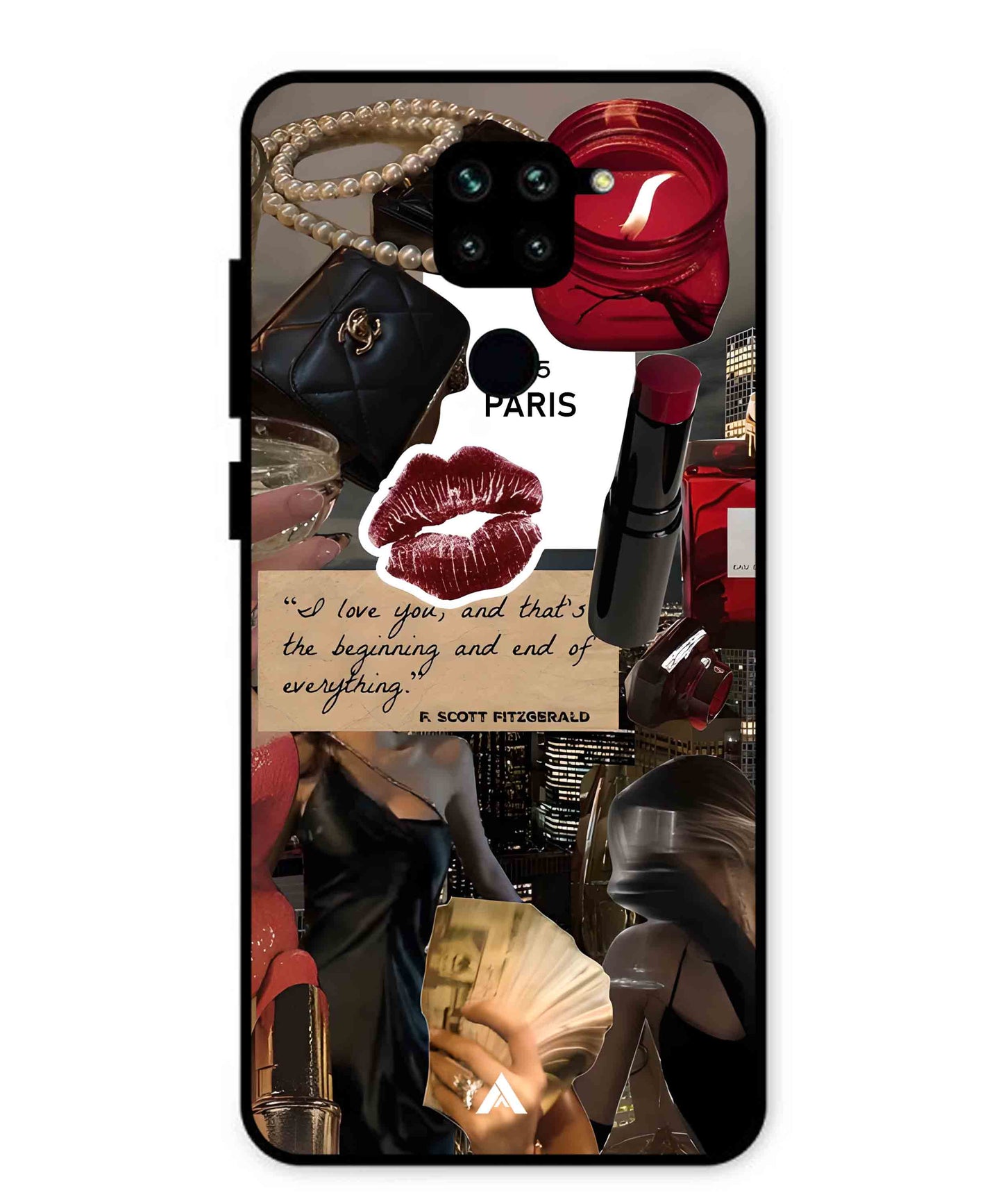 Paris Metal Back Cover Phone Case for Xiaomi Redmi Note 9