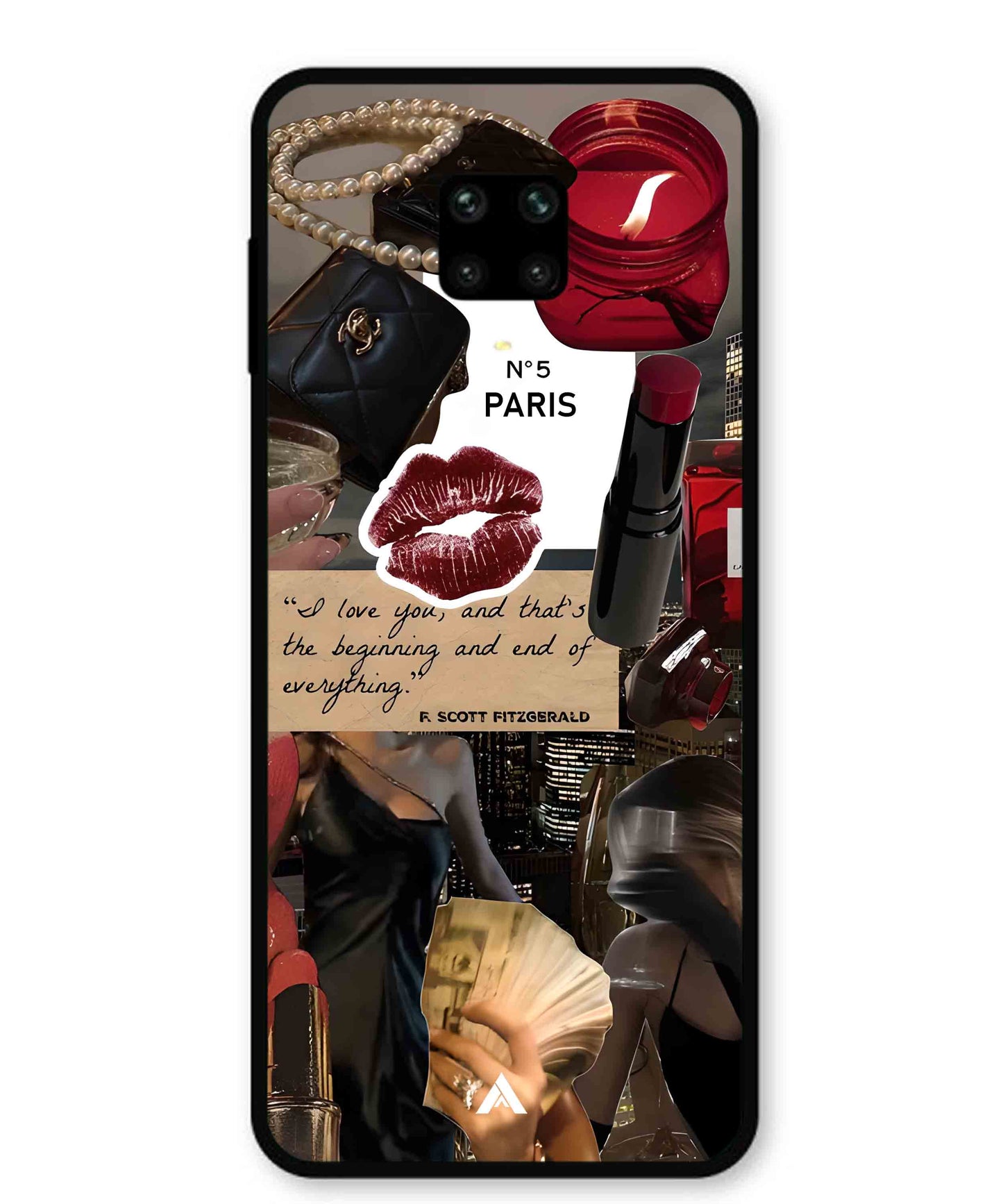Paris Metal Back Cover Phone Case for Xiaomi Redmi Note 9 Pro