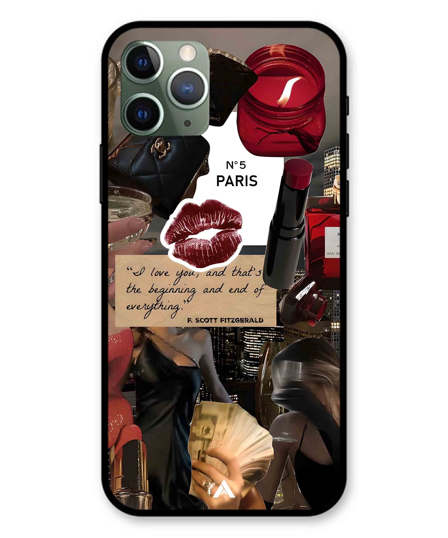 Paris Metal Back Cover Phone Case for iPhone 11 Pro
