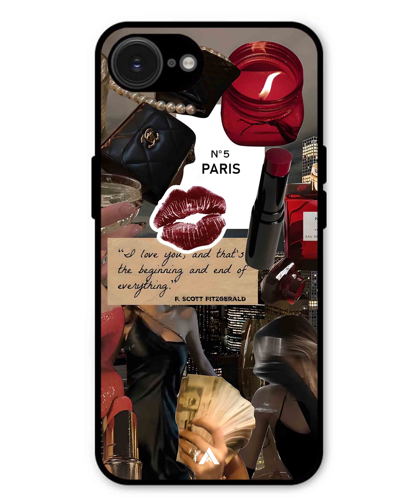Paris Metal Back Cover Phone Case for iPhone 16e