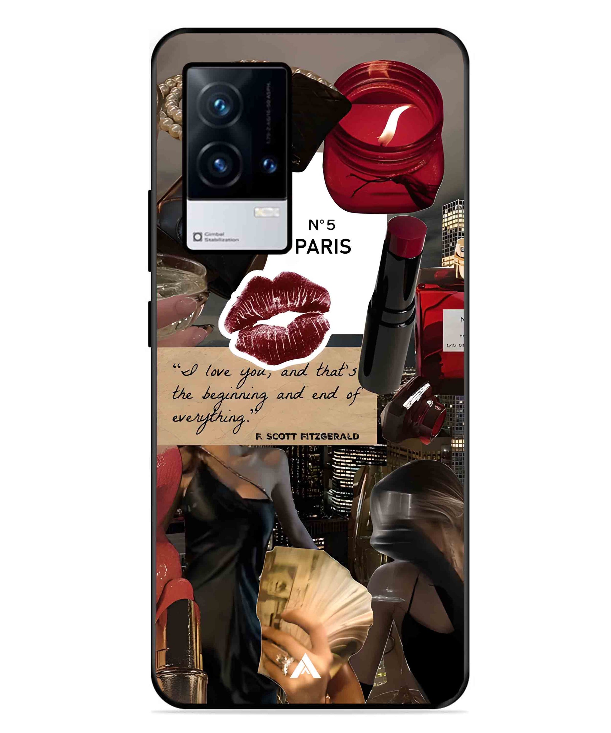 Paris Metal Back Cover Phone Case for iQOO 8