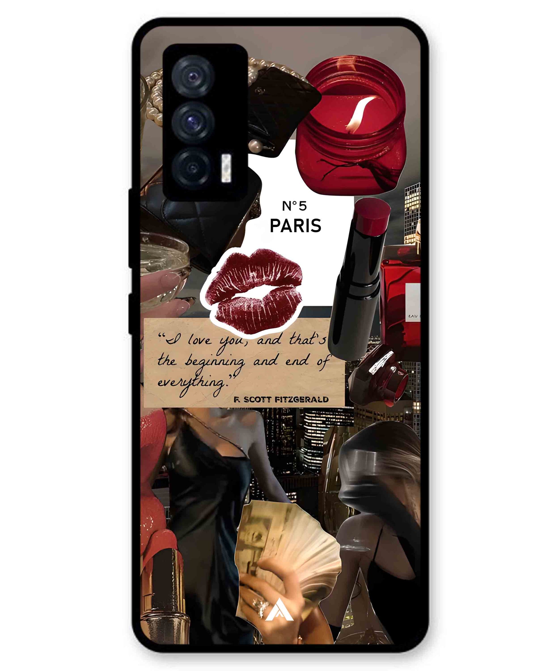 Paris Metal Back Cover Phone Case for iQOO Neo 5