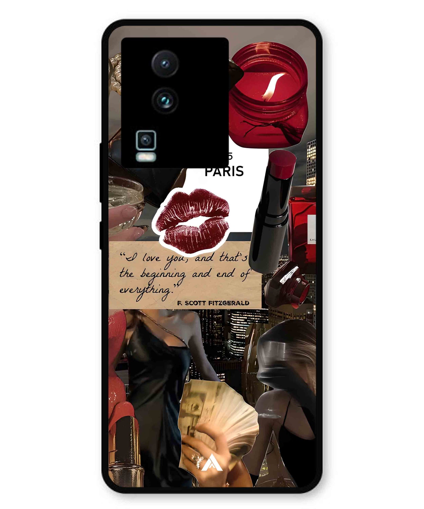 Paris Metal Back Cover Phone Case for iQOO Neo 7