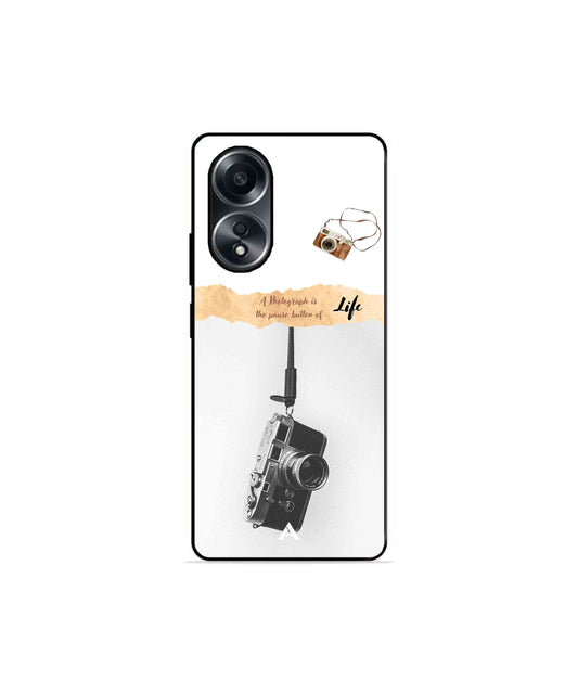 Photograph of life Metal Back Cover Phone Case for Oppo A78