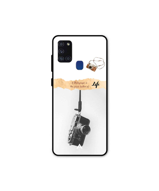 Photograph of life Metal Back Cover Phone Case for Samsung Galaxy A21s
