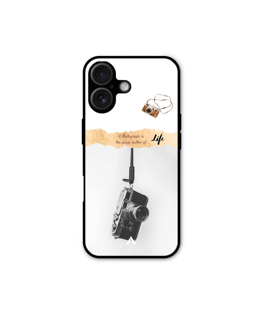 Photograph of life Metal Back Cover Phone Case for iPhone 16 Plus