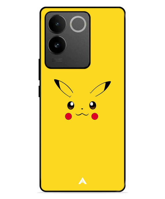 Pikachu Pokemon Metal Back Cover Phone Case for IQOO Z7 Pro
