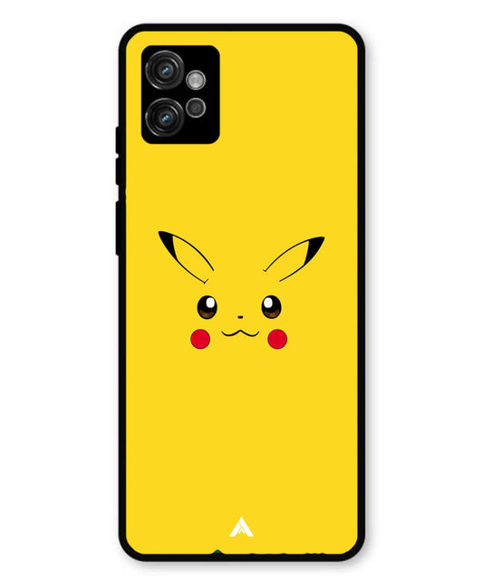 Pikachu Pokemon Metal Back Cover Phone Case for Moto G32