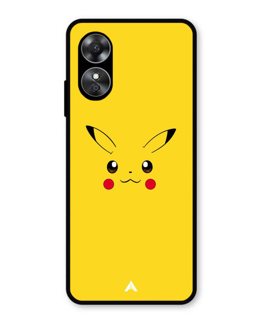Pikachu Pokemon Metal Back Cover Phone Case for Oppo A17