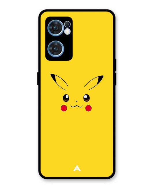 Pikachu Pokemon Metal Back Cover Phone Case for Oppo F21 Pro 4G