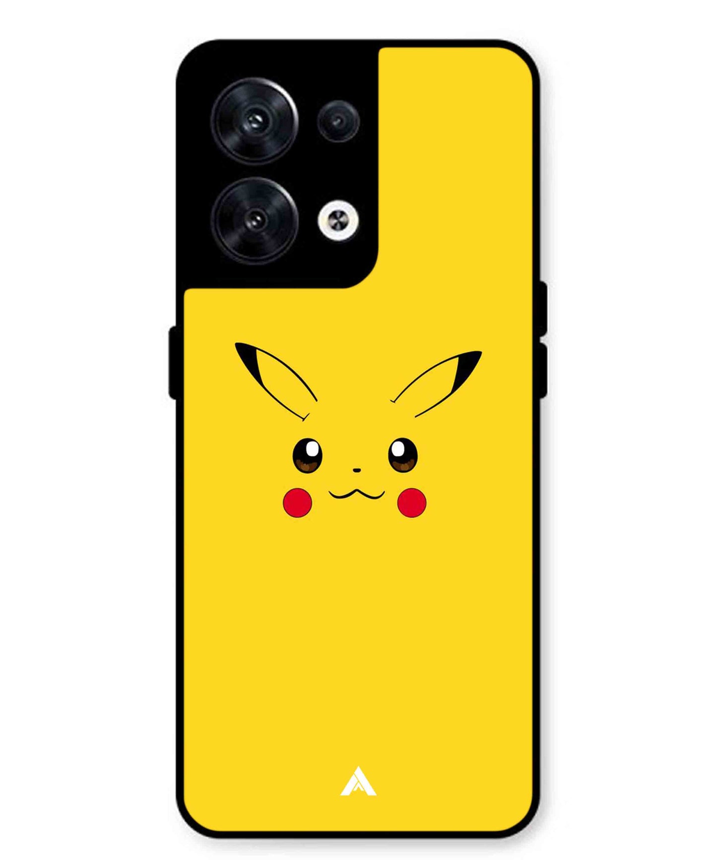 Pikachu Pokemon Metal Back Cover Phone Case for Oppo Reno 10 Pro