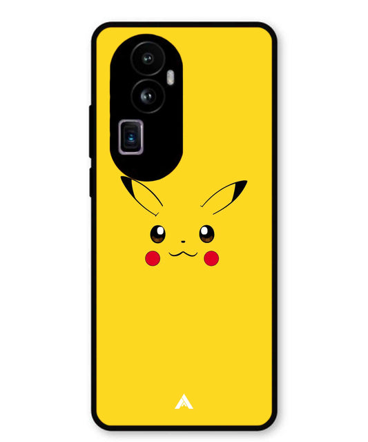 Pikachu Pokemon Metal Back Cover Phone Case for Oppo Reno 10 Pro Plus
