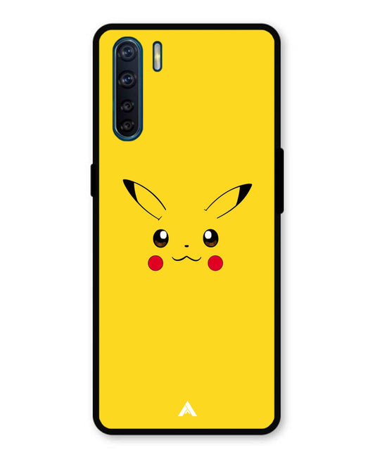Pikachu Pokemon Metal Back Cover Phone Case for Oppo Reno 3