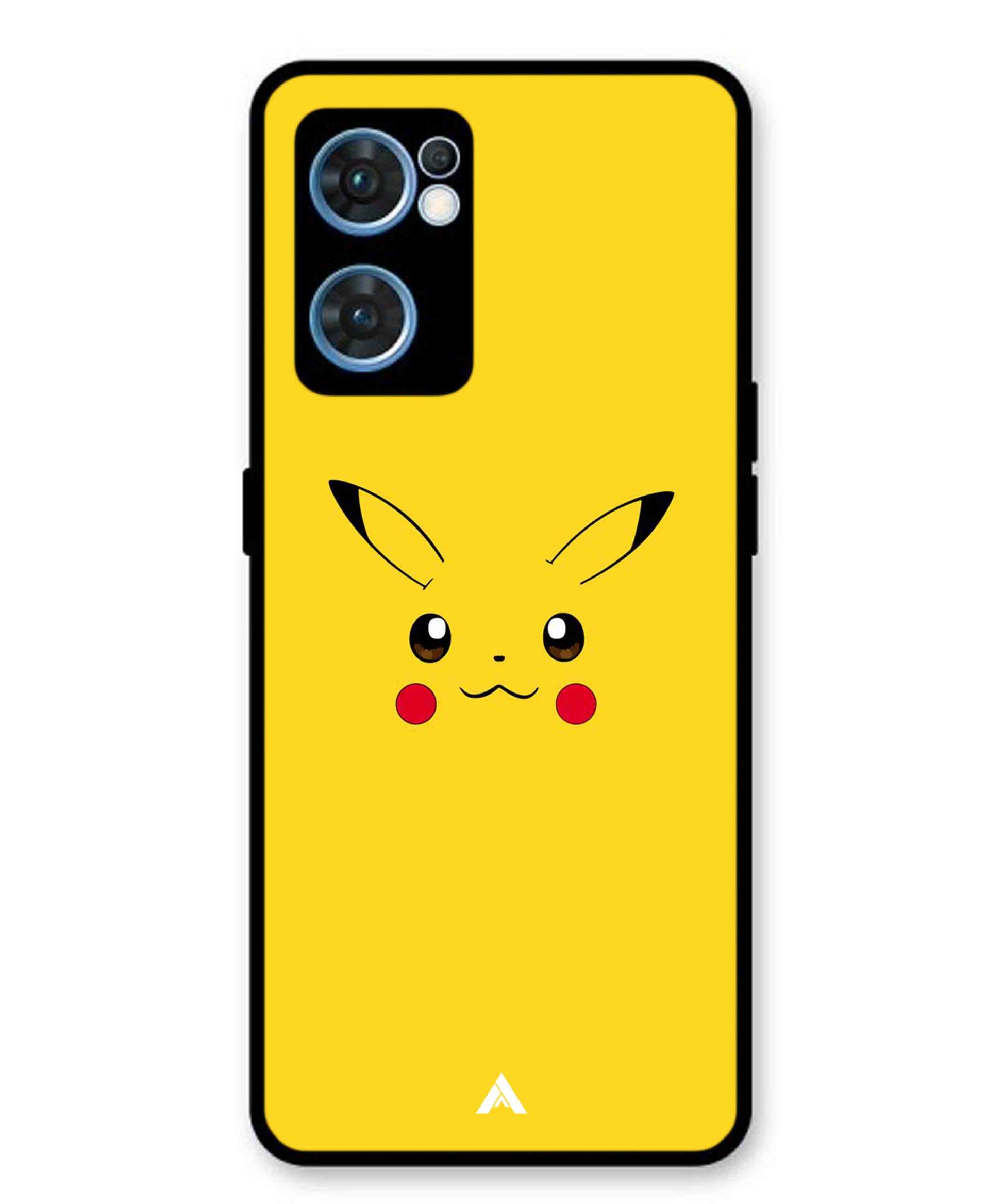 Pikachu Pokemon Metal Back Cover Phone Case for Oppo Reno 7 4G