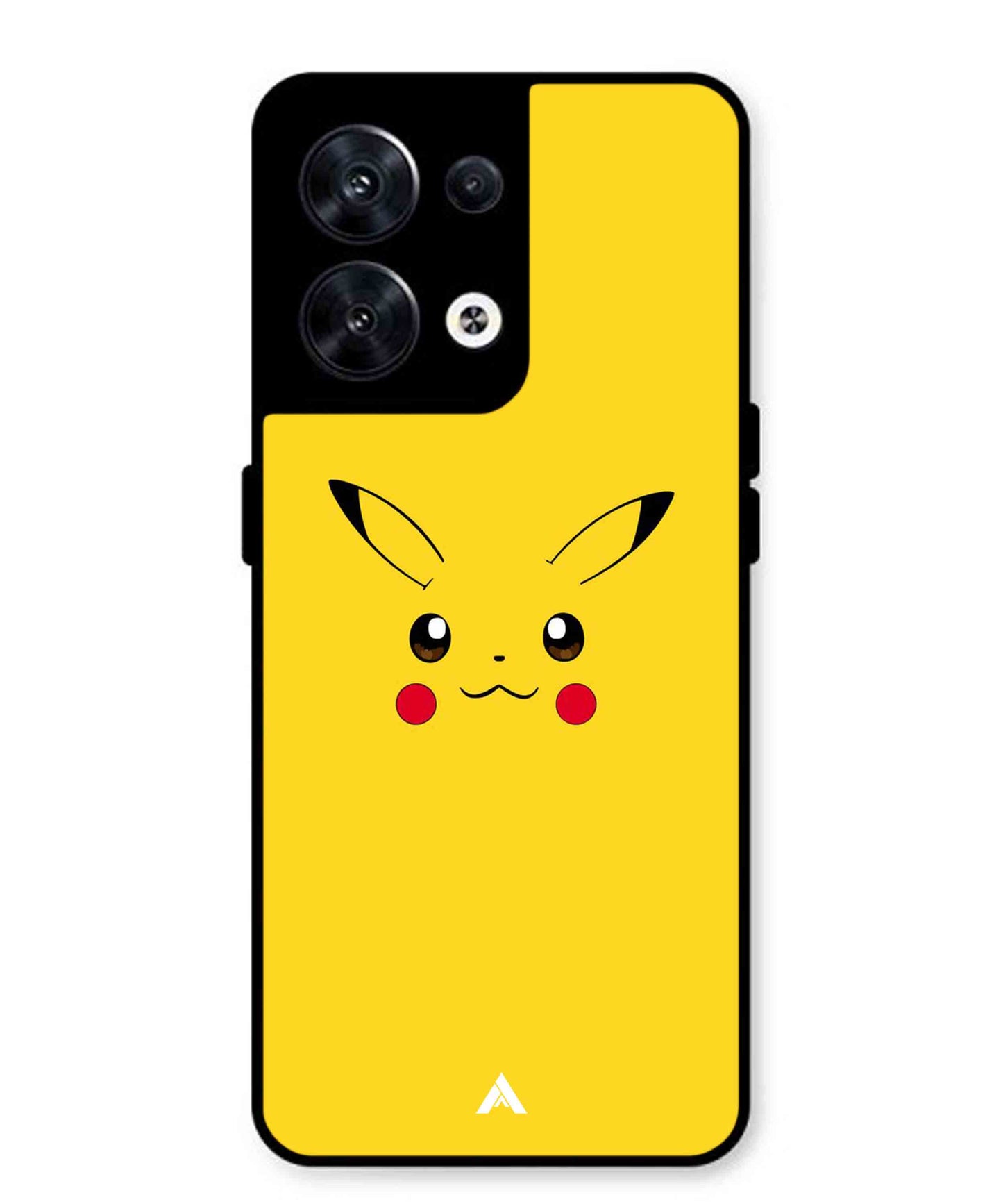 Pikachu Pokemon Metal Back Cover Phone Case for Oppo Reno 8