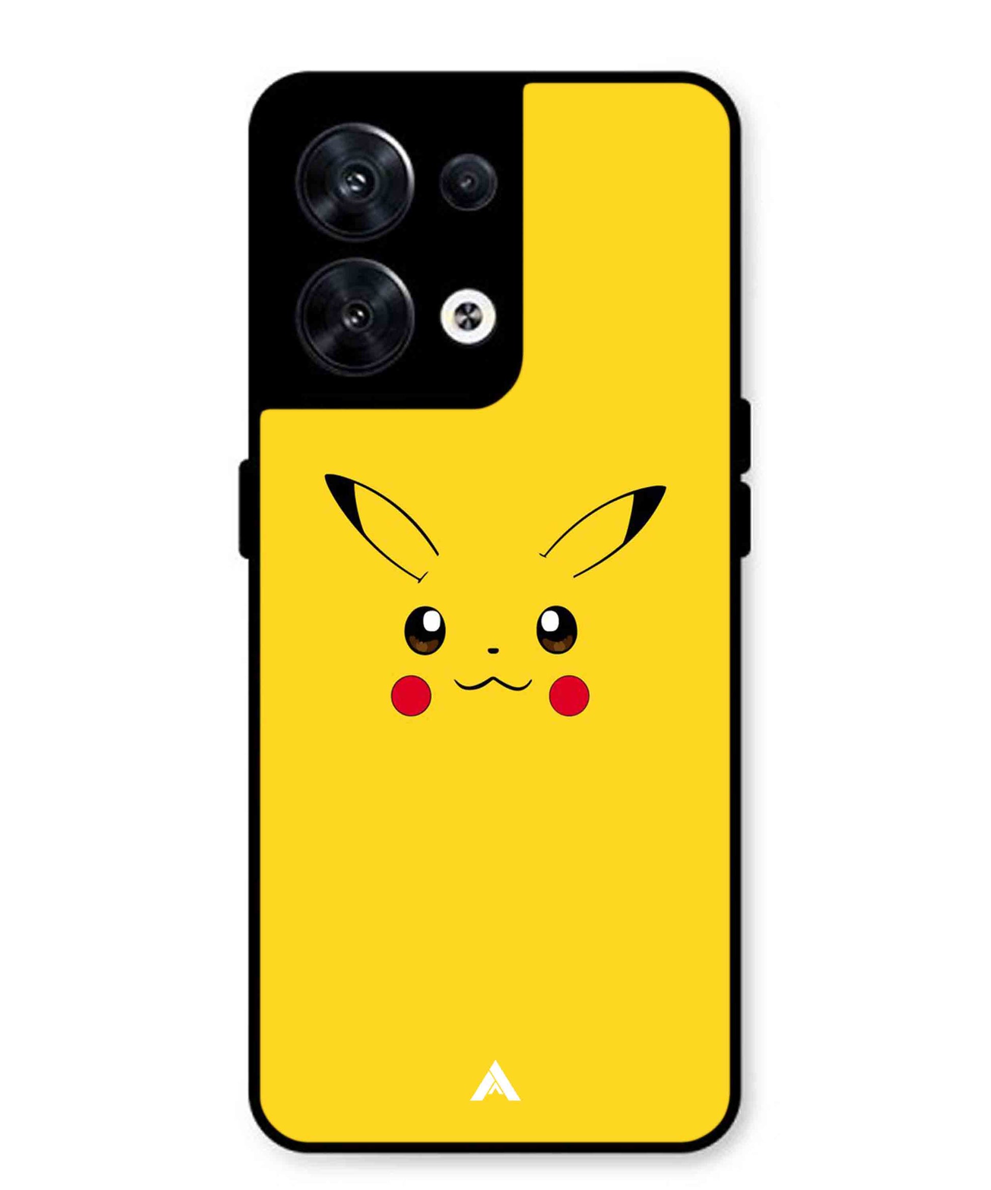 Pikachu Pokemon Metal Back Cover Phone Case for Oppo Reno 8