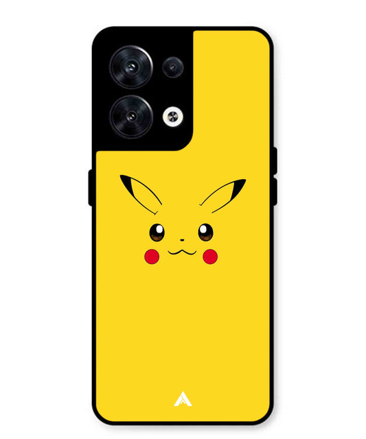 Pikachu Pokemon Metal Back Cover Phone Case for Oppo Reno 8