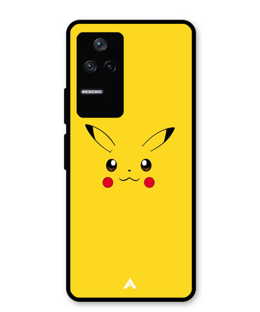 Pikachu Pokemon Metal Back Cover Phone Case for Poco F4