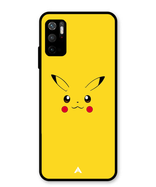 Pikachu Pokemon Metal Back Cover Phone Case for Poco M3 Pro