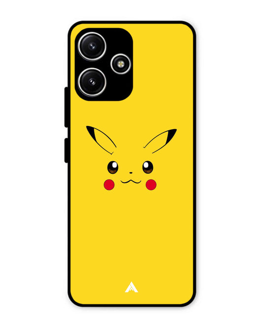 Pikachu Pokemon Metal Back Cover Phone Case for Poco M6 Pro