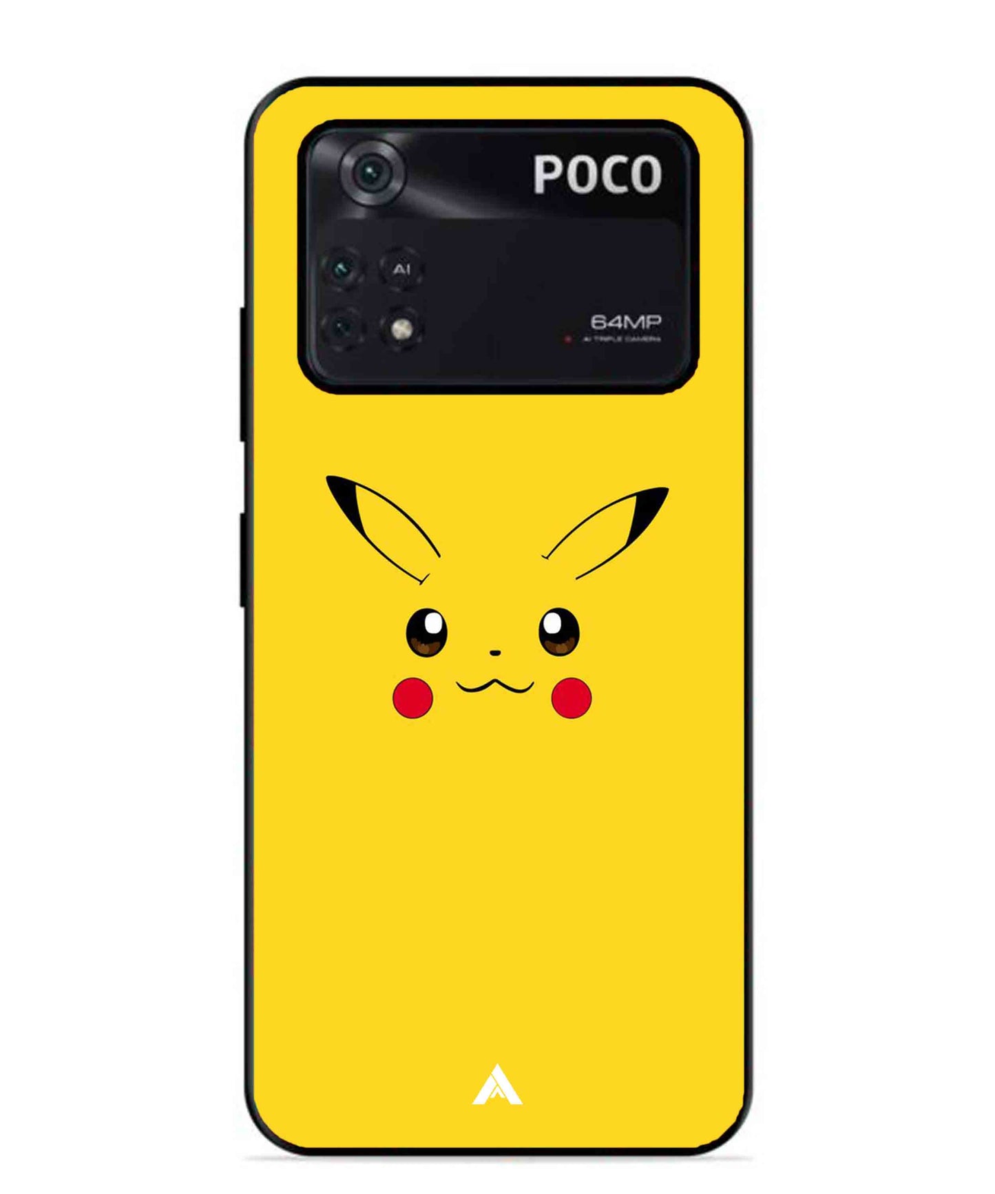 Pikachu Pokemon Metal Back Cover Phone Case for Poco X4 Pro