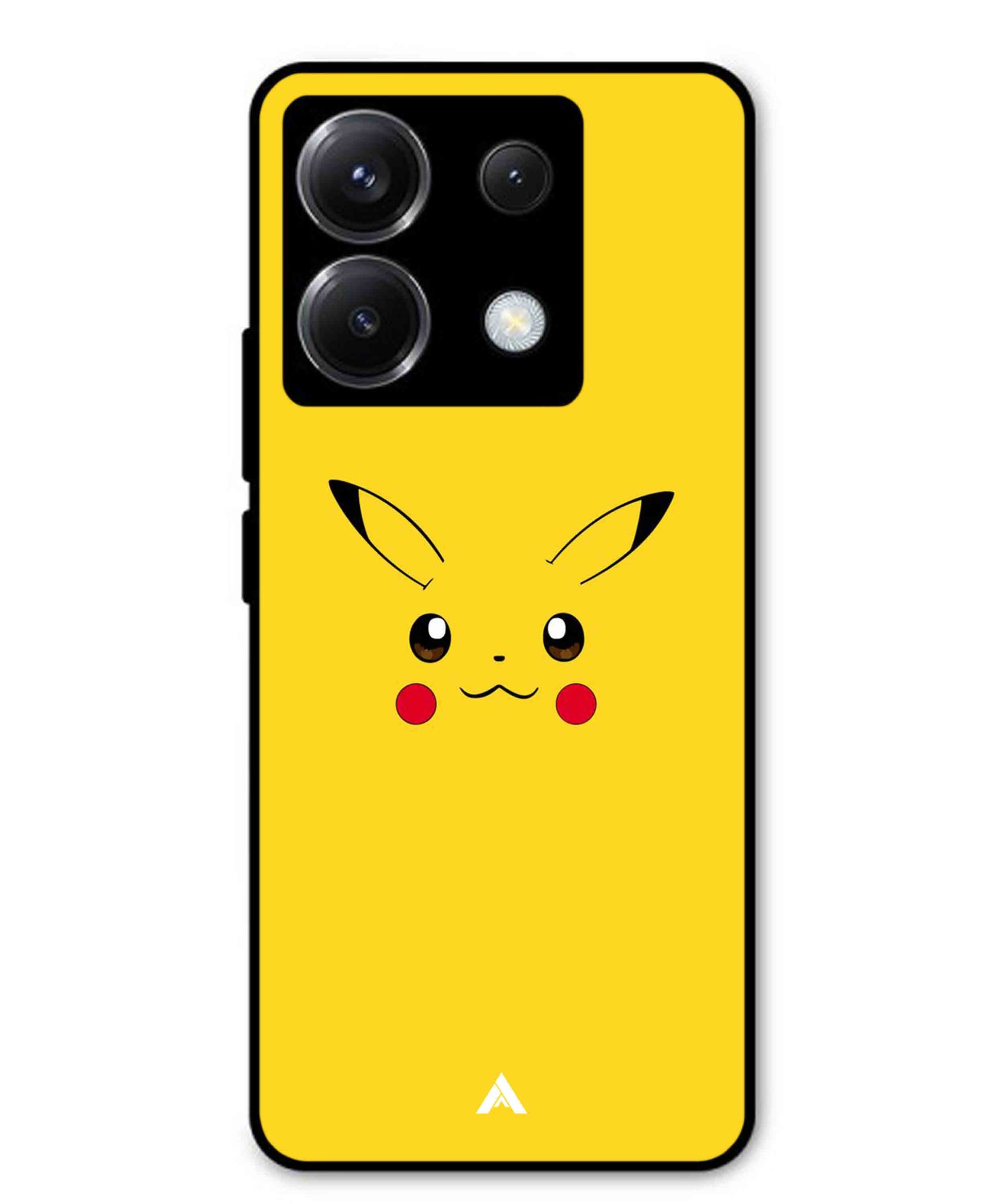 Pikachu Pokemon Metal Back Cover Phone Case for Poco X6
