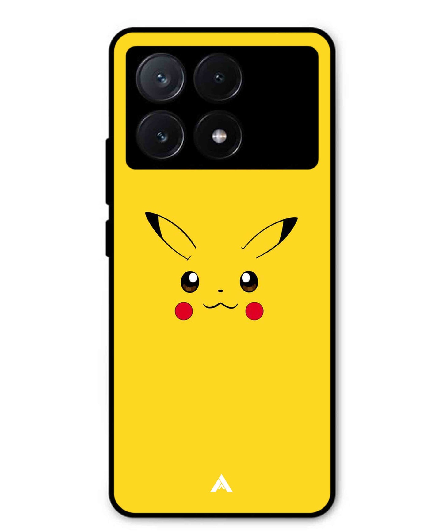Pikachu Pokemon Metal Back Cover Phone Case for Poco X6 Pro