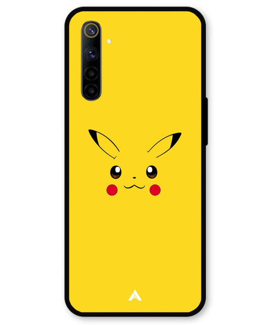 Pikachu Pokemon Metal Back Cover Phone Case for Realme 6i