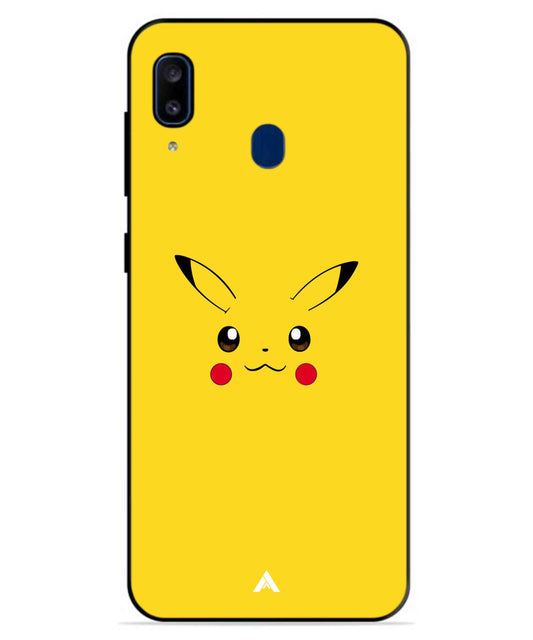 Pikachu Pokemon Metal Back Cover Phone Case for Samsung Galaxy A20