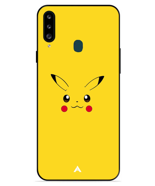 Pikachu Pokemon Metal Back Cover Phone Case for Samsung Galaxy A20s