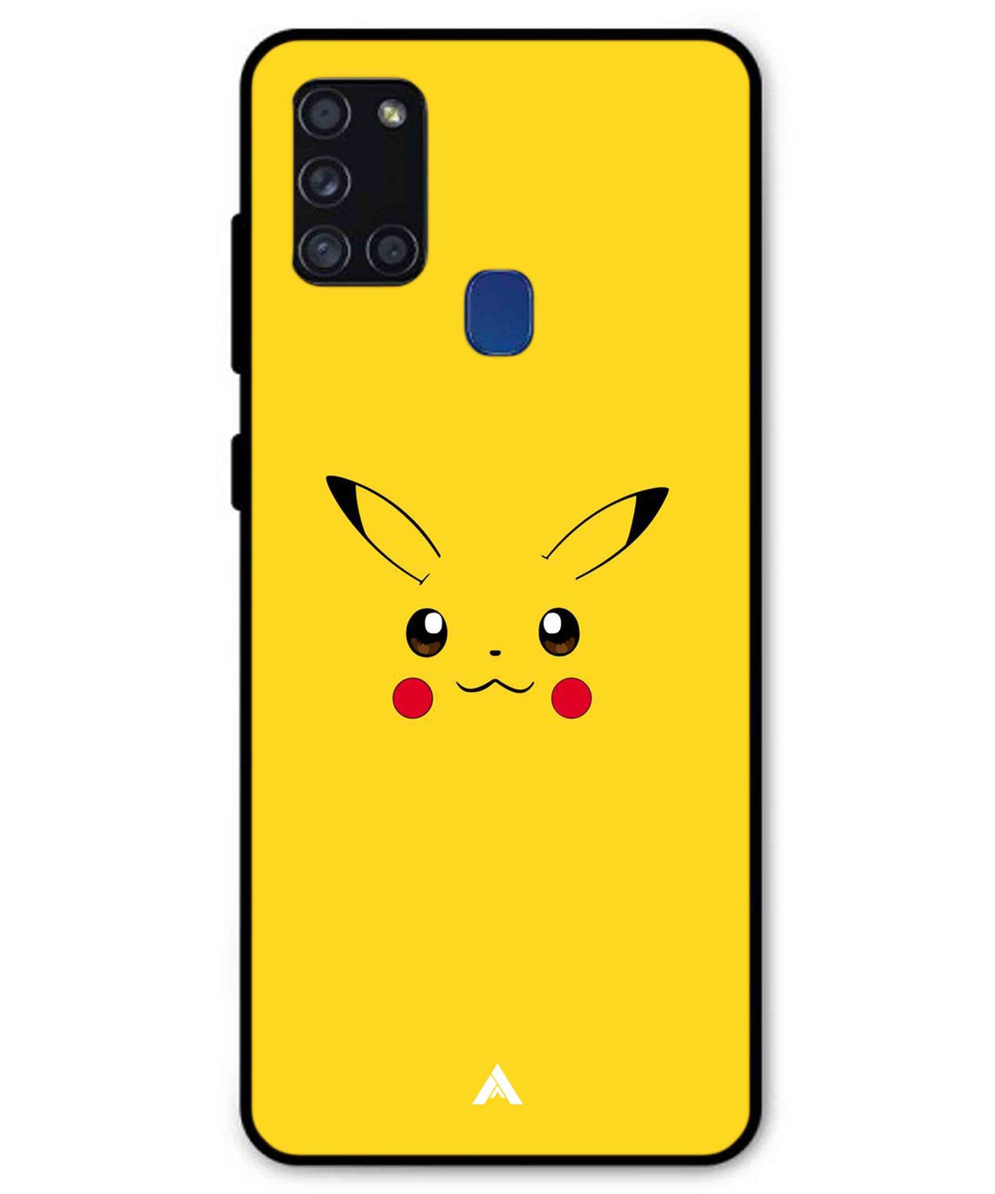Pikachu Pokemon Metal Back Cover Phone Case for Samsung Galaxy A21s