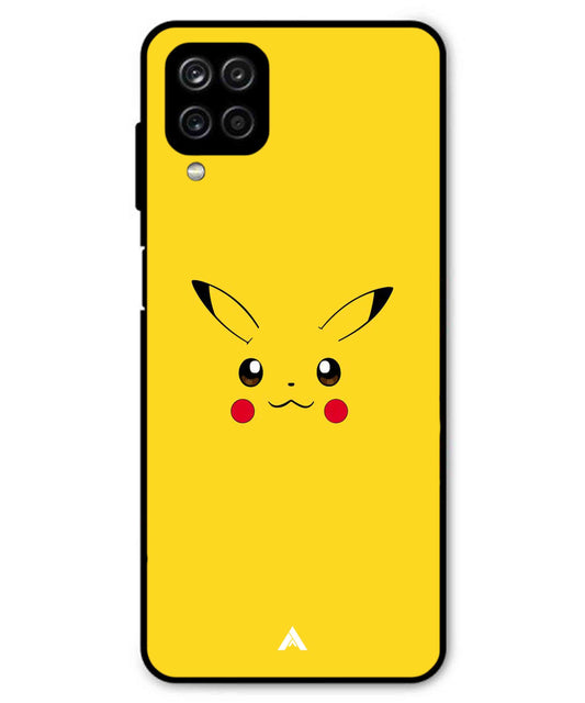 Pikachu Pokemon Metal Back Cover Phone Case for Samsung Galaxy A22 4G