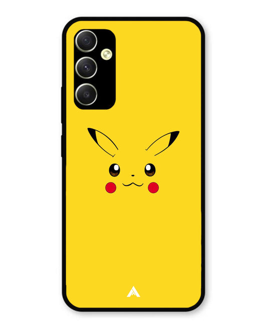 Pikachu Pokemon Metal Back Cover Phone Case for Samsung Galaxy A34 5G