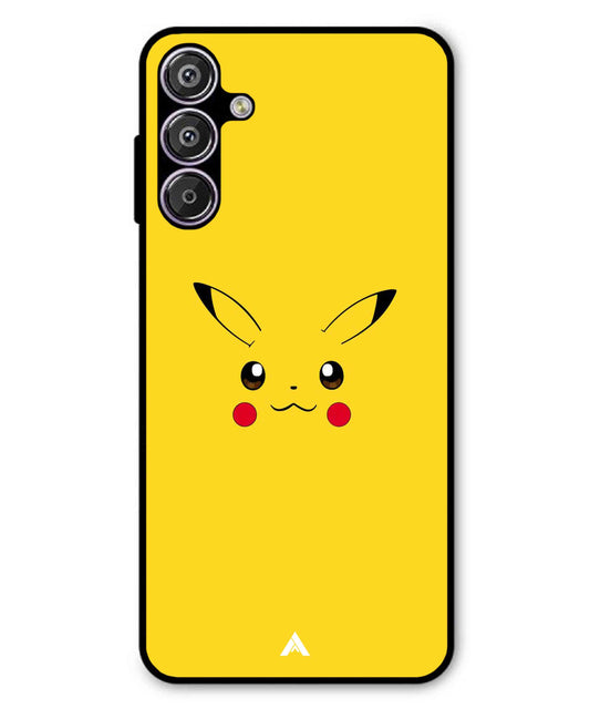 Pikachu Pokemon Metal Back Cover Phone Case for Samsung Galaxy M15