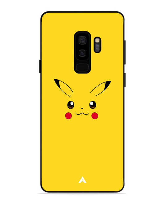Pikachu Pokemon Metal Back Cover Phone Case for Samsung Galaxy S9 Plus