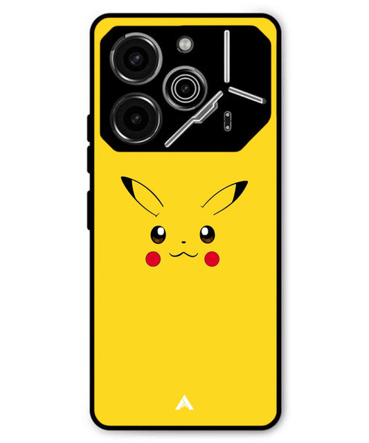 Pikachu Pokemon Metal Back Cover Phone Case for Tecno Pova 6 Pro