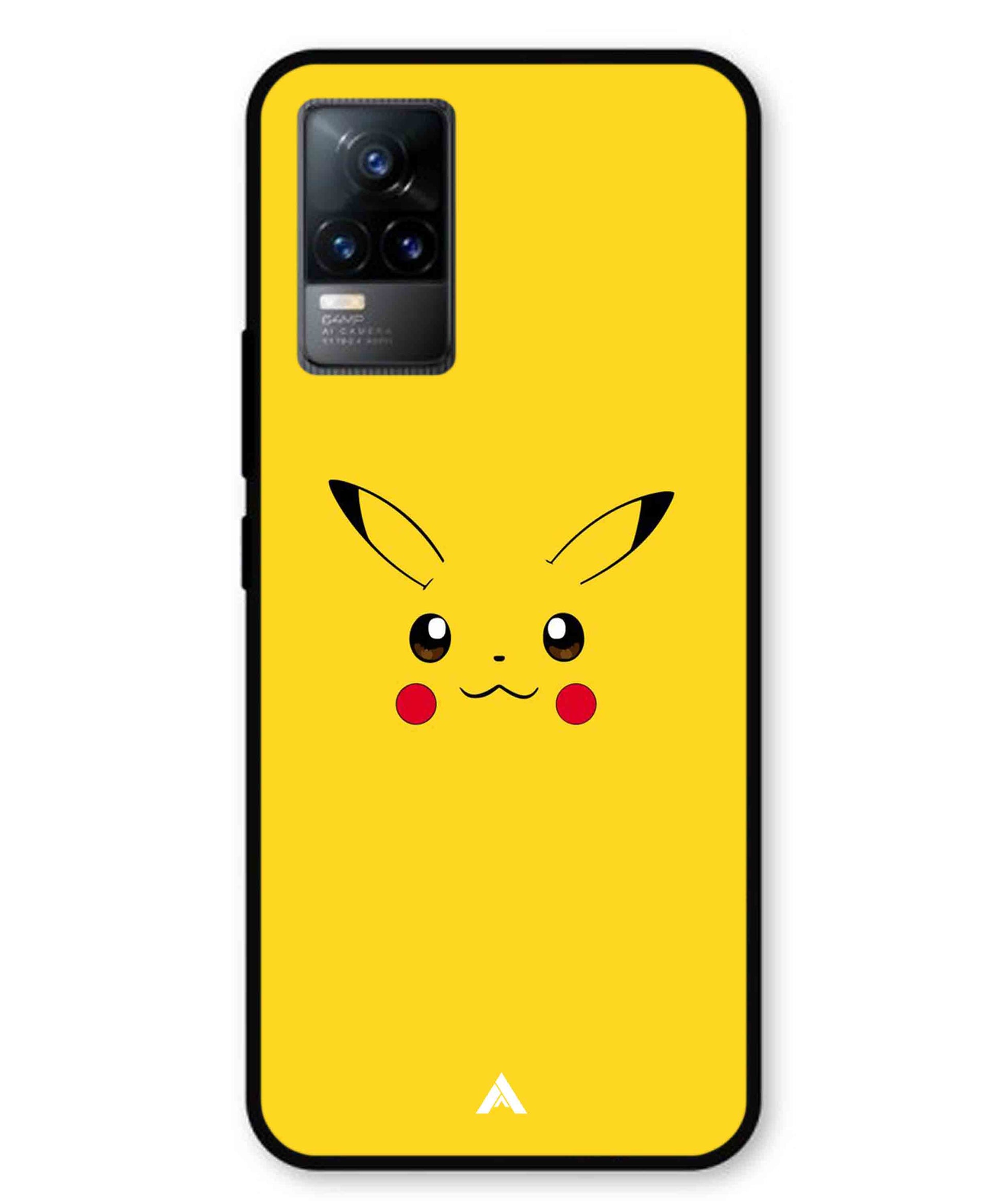 Pikachu Pokemon Metal Back Cover Phone Case for Vivo v21e 4G