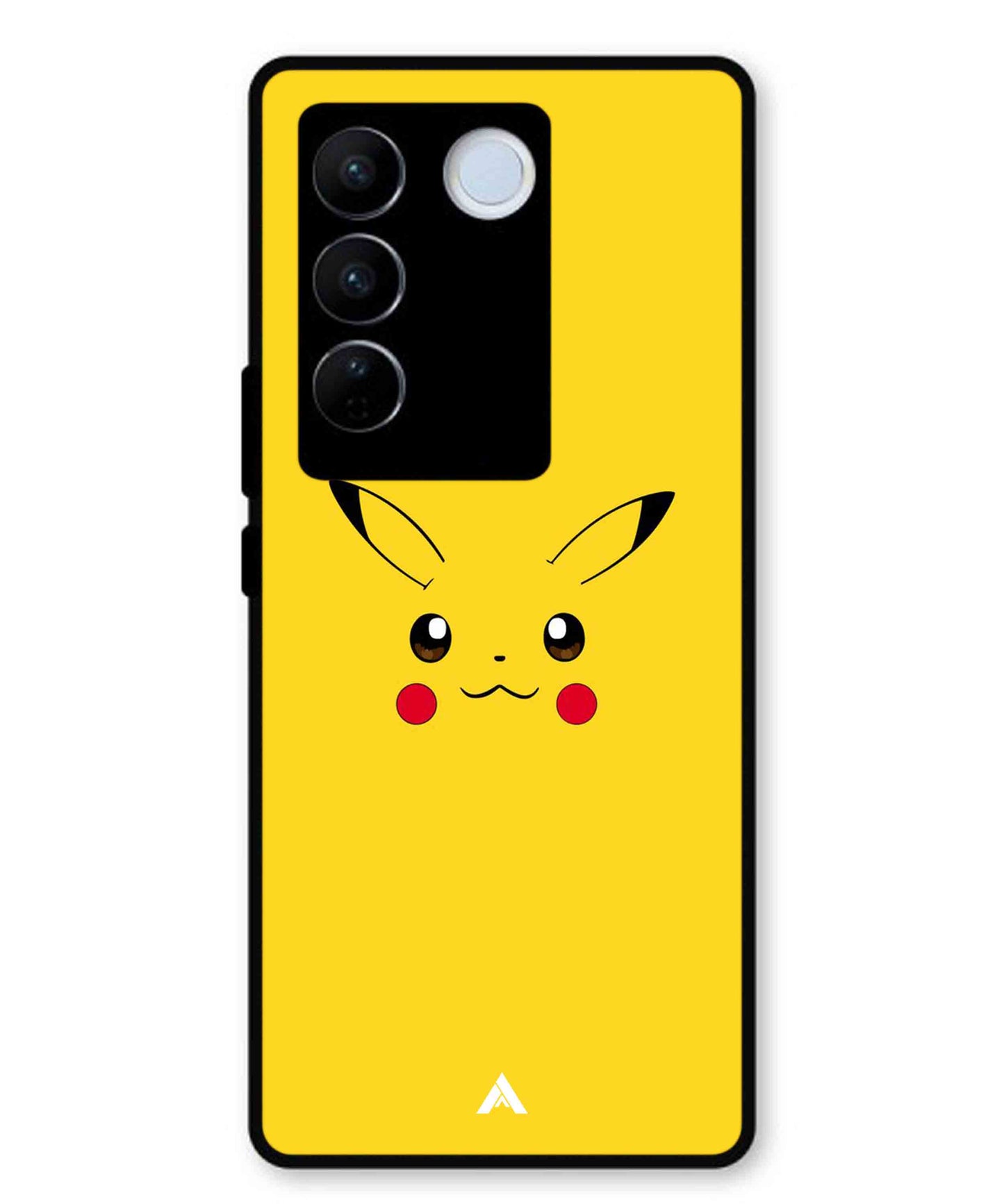Pikachu Pokemon Metal Back Cover Phone Case for Vivo v27 Pro