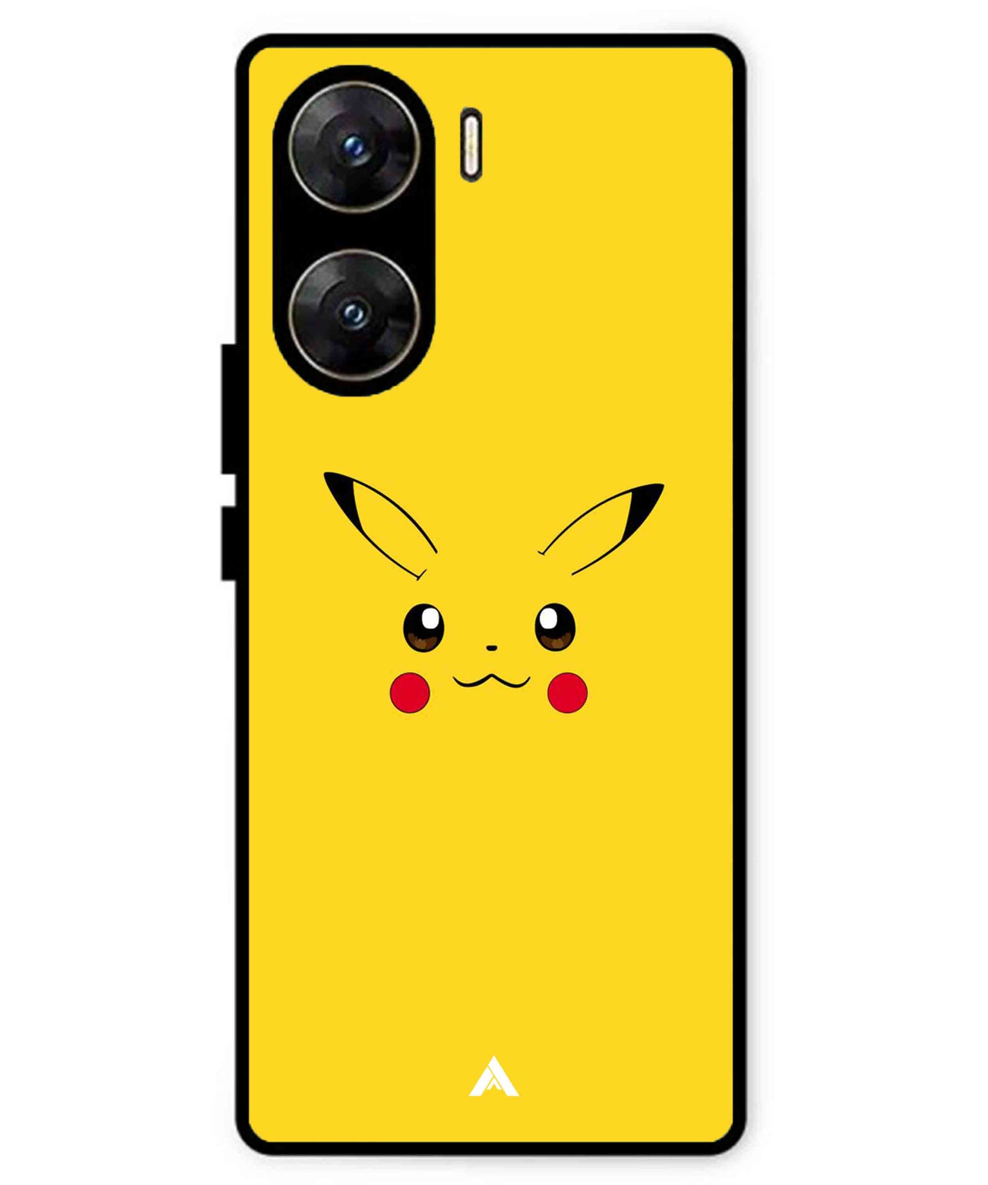 Pikachu Pokemon Metal Back Cover Phone Case for Vivo v29e