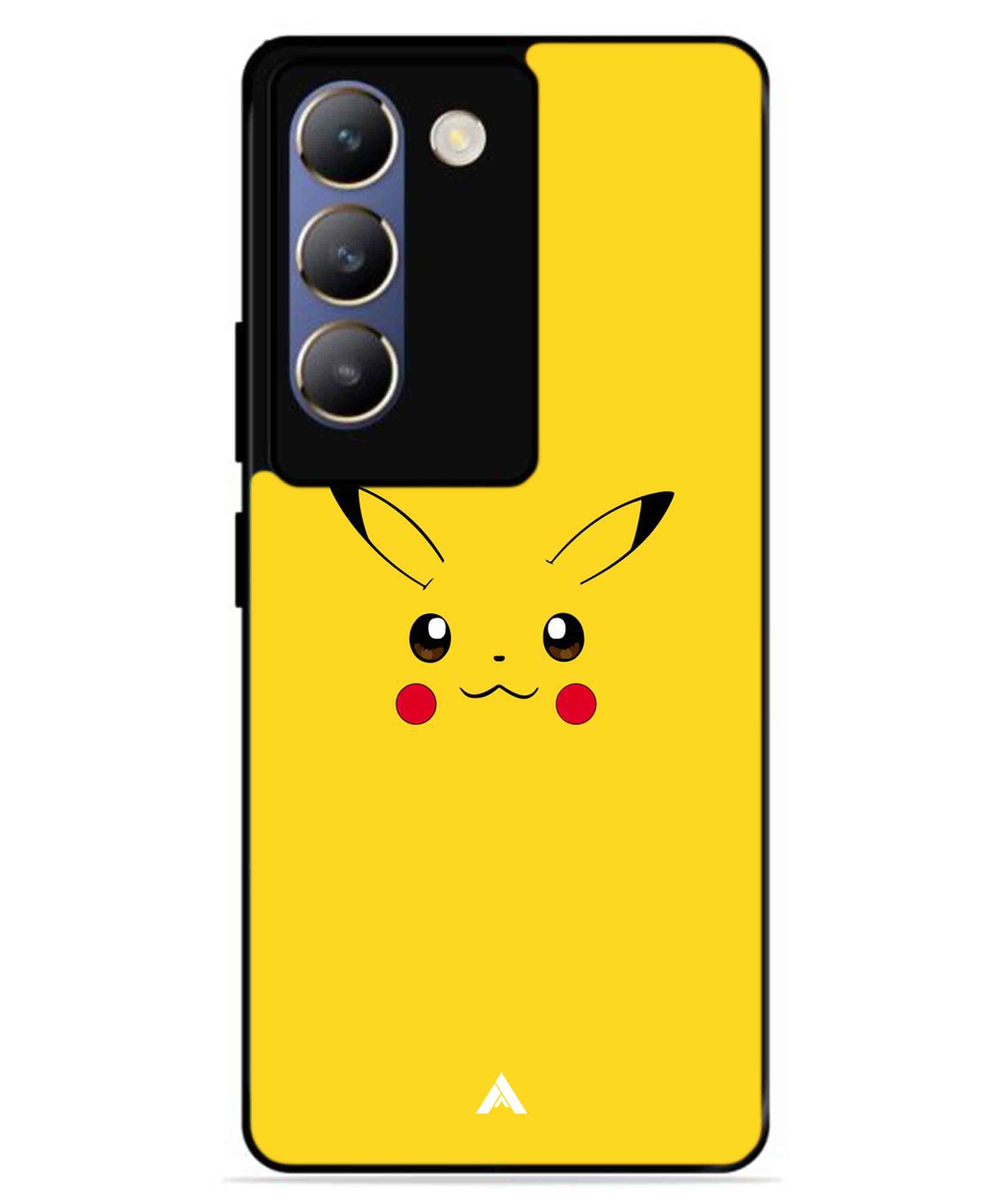Pikachu Pokemon Metal Back Cover Phone Case for Vivo v30 Lite
