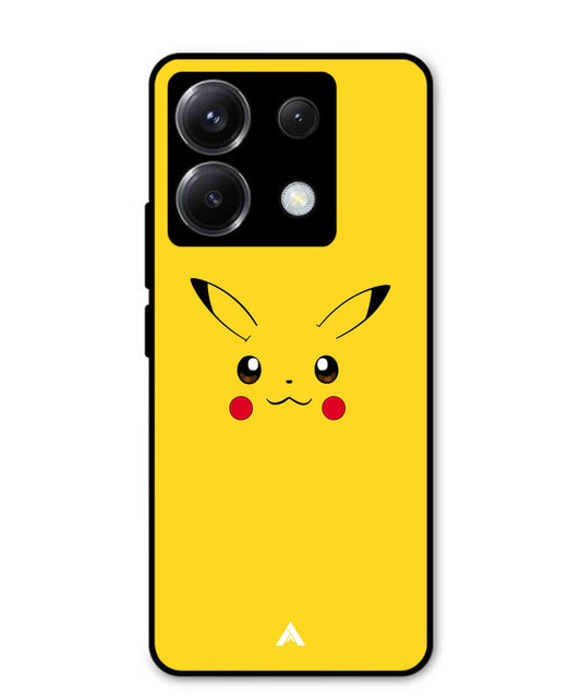 Pikachu Pokemon Metal Back Cover Phone Case for Xiaomi Redmi Note 13