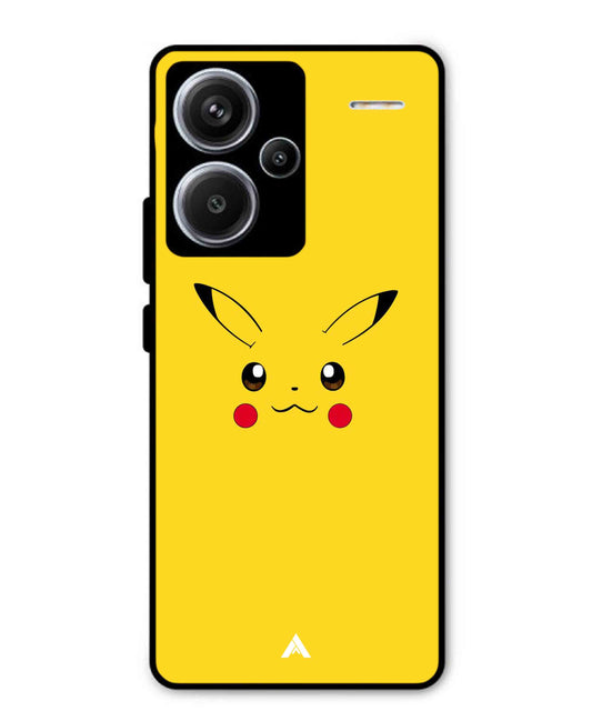 Pikachu Pokemon Metal Back Cover Phone Case for Xiaomi Redmi Note 13 Pro Plus