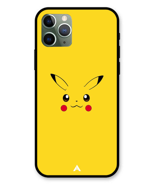 Pikachu Pokemon Metal Back Cover Phone Case for iPhone 11 Pro
