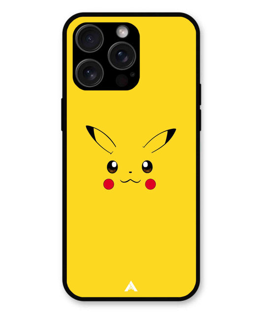 Pikachu Pokemon Metal Back Cover Phone Case for iPhone 13 Pro Max