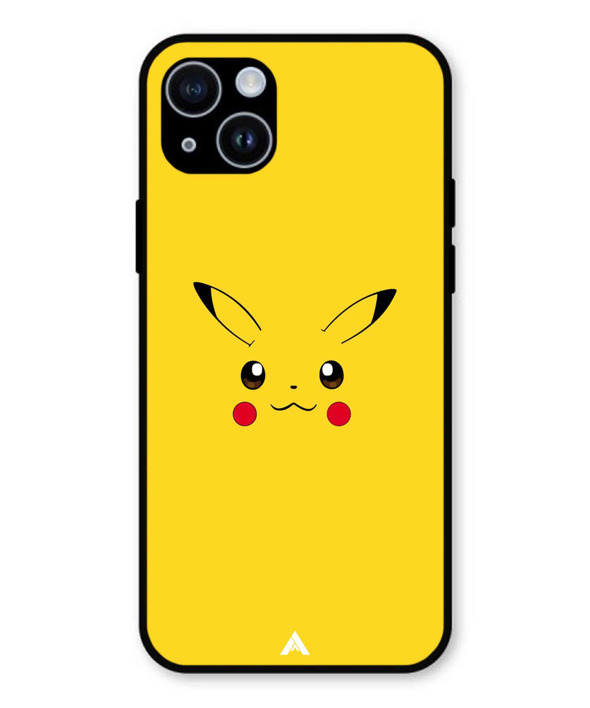 Pikachu Pokemon Metal Back Cover Phone Case for iPhone 14