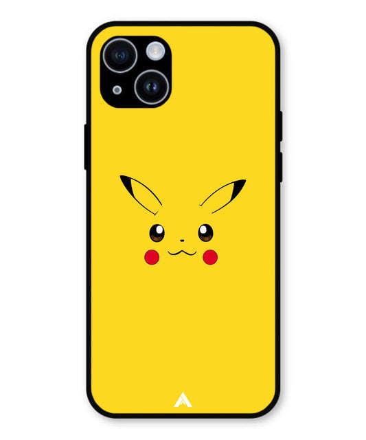 Pikachu Pokemon Metal Back Cover Phone Case for iPhone 14